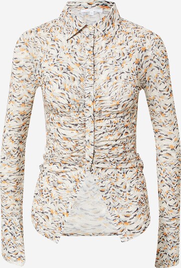 PATRIZIA PEPE Chemisier 'CAMICIA' en beige / vert pastel / orange / noir, Vue avec produit