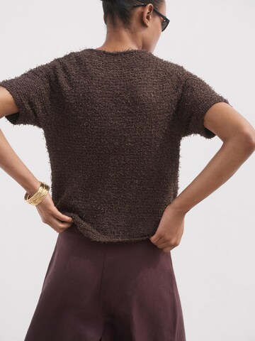MANGO Knit cardigan 'CAMILA' in Brown