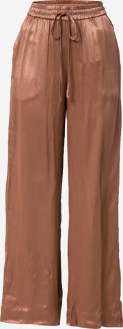 minimum רגל רחבה מכנסיים 'DOROLA' בחום: מלפנים