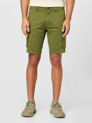 BLEND Regular Cargo Pants in Green: front