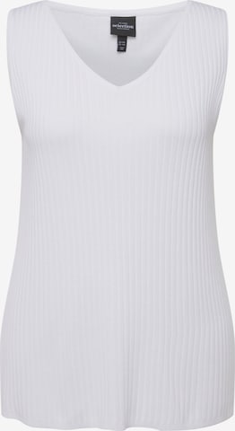 Pull-over Ulla Popken en blanc : devant