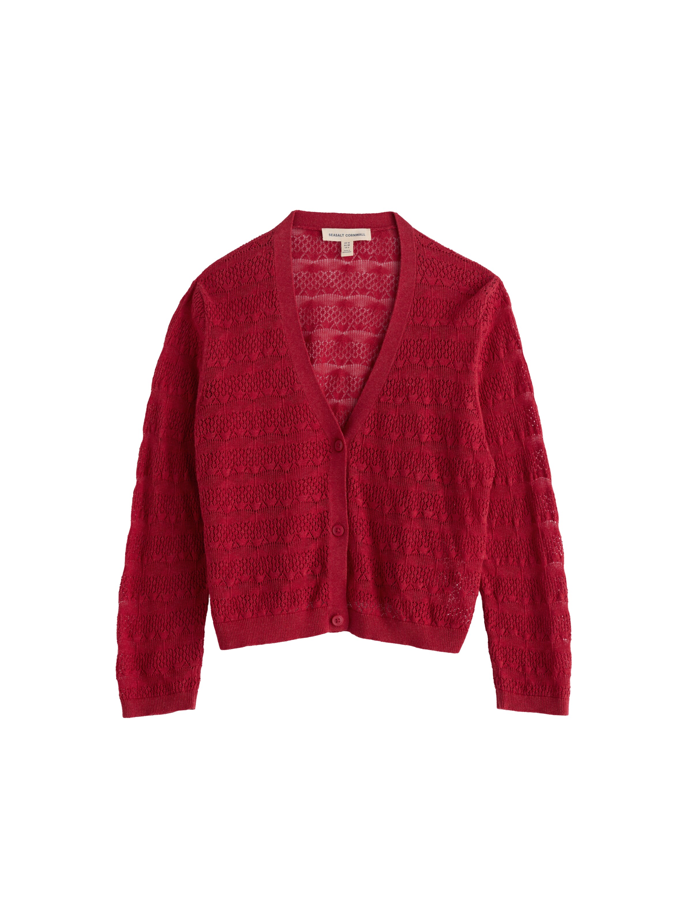 Seasalt Cornwall Strickjacke 'Sweet Day' in Rot: Vorderseite