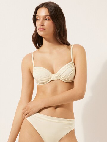 CALZEDONIA Balconette Bikini Top in Beige