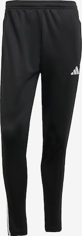 Coupe slim Pantalon de sport 'Tiro 25 Essentials' ADIDAS PERFORMANCE en noir : devant