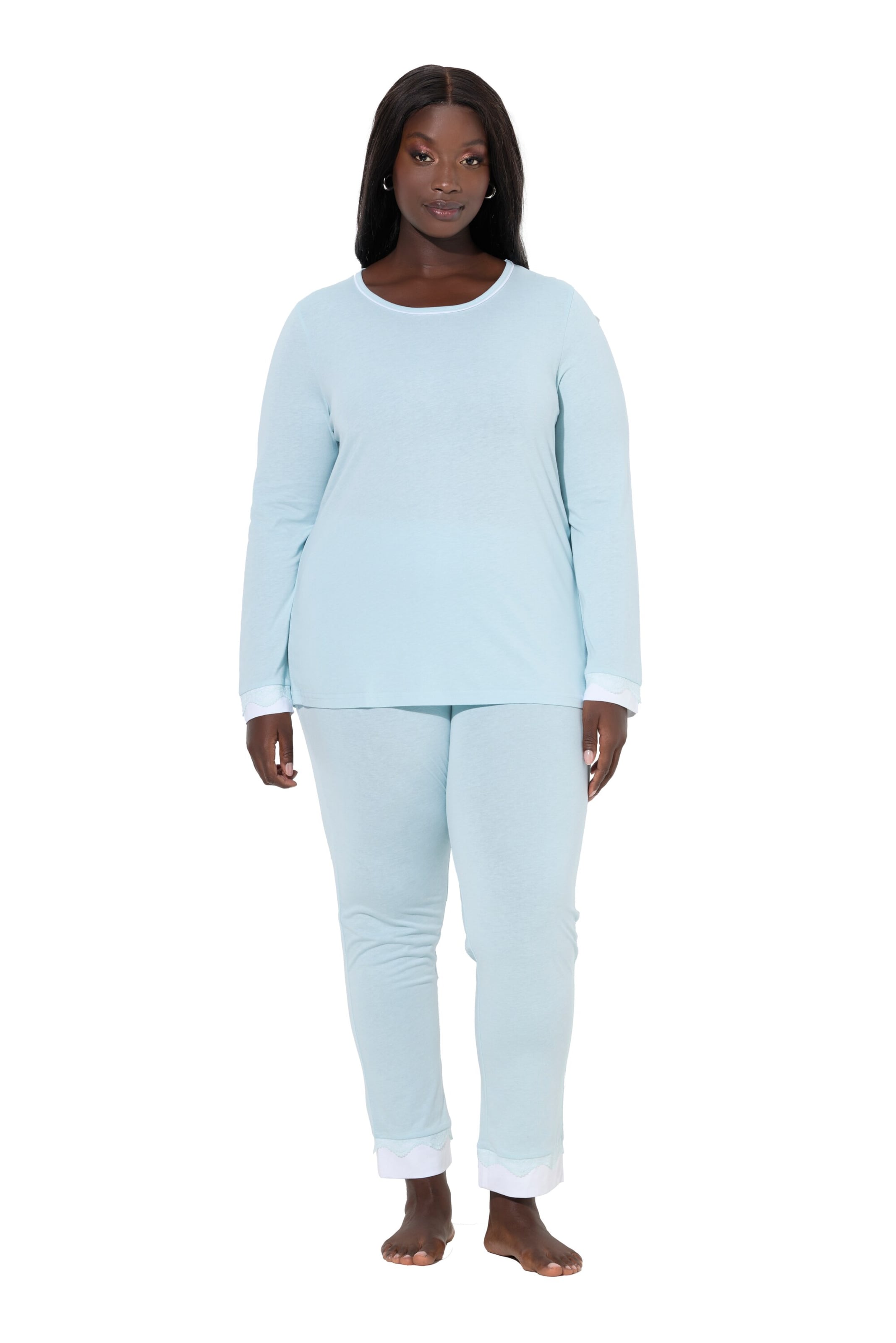 Pyjama Ulla Popken en bleu : devant