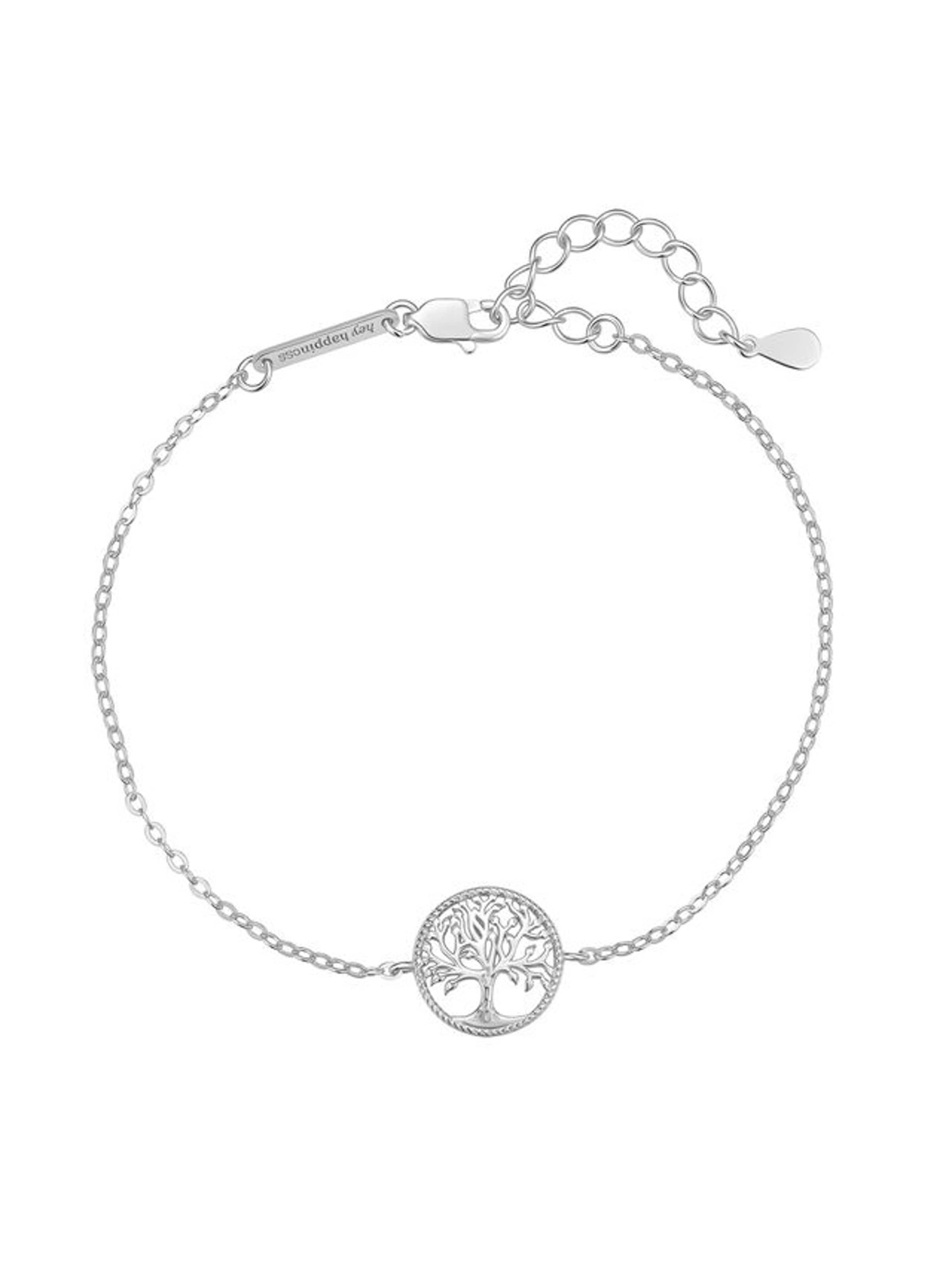 Hey Happiness Armband 'Life Flow' in Zilver: voorkant