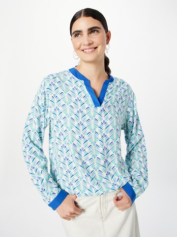 Zwillingsherz Blouse in Blauw: voorkant