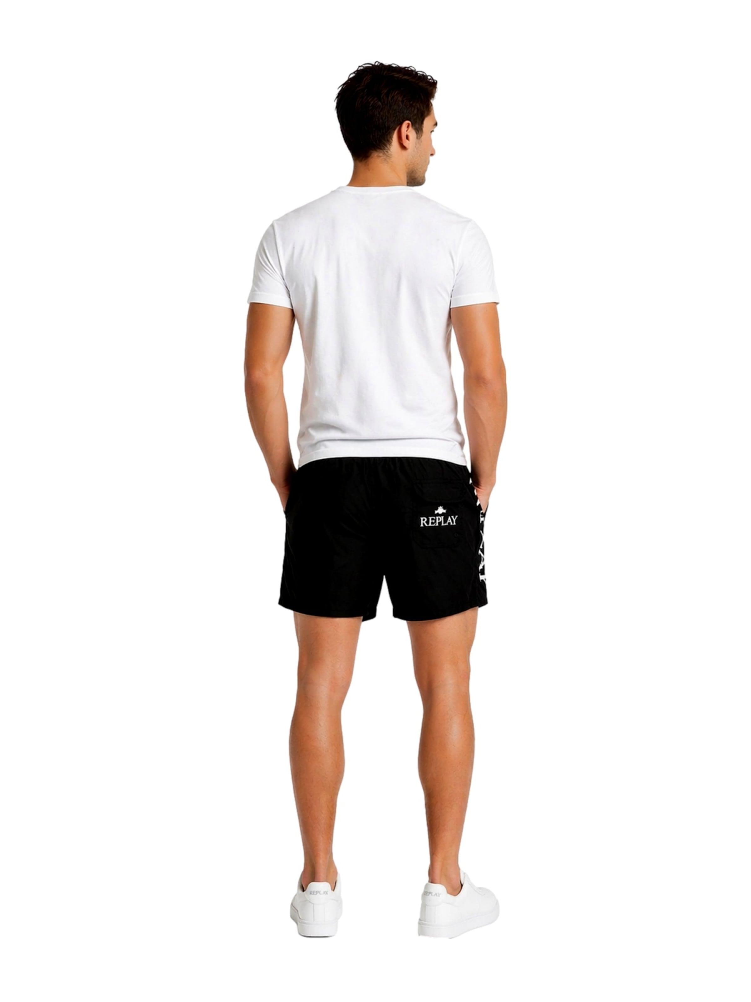 REPLAY Badshorts i svart