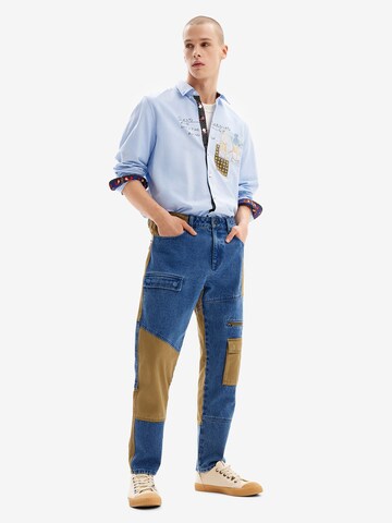 Desigual Tapered Cargohose in Blau