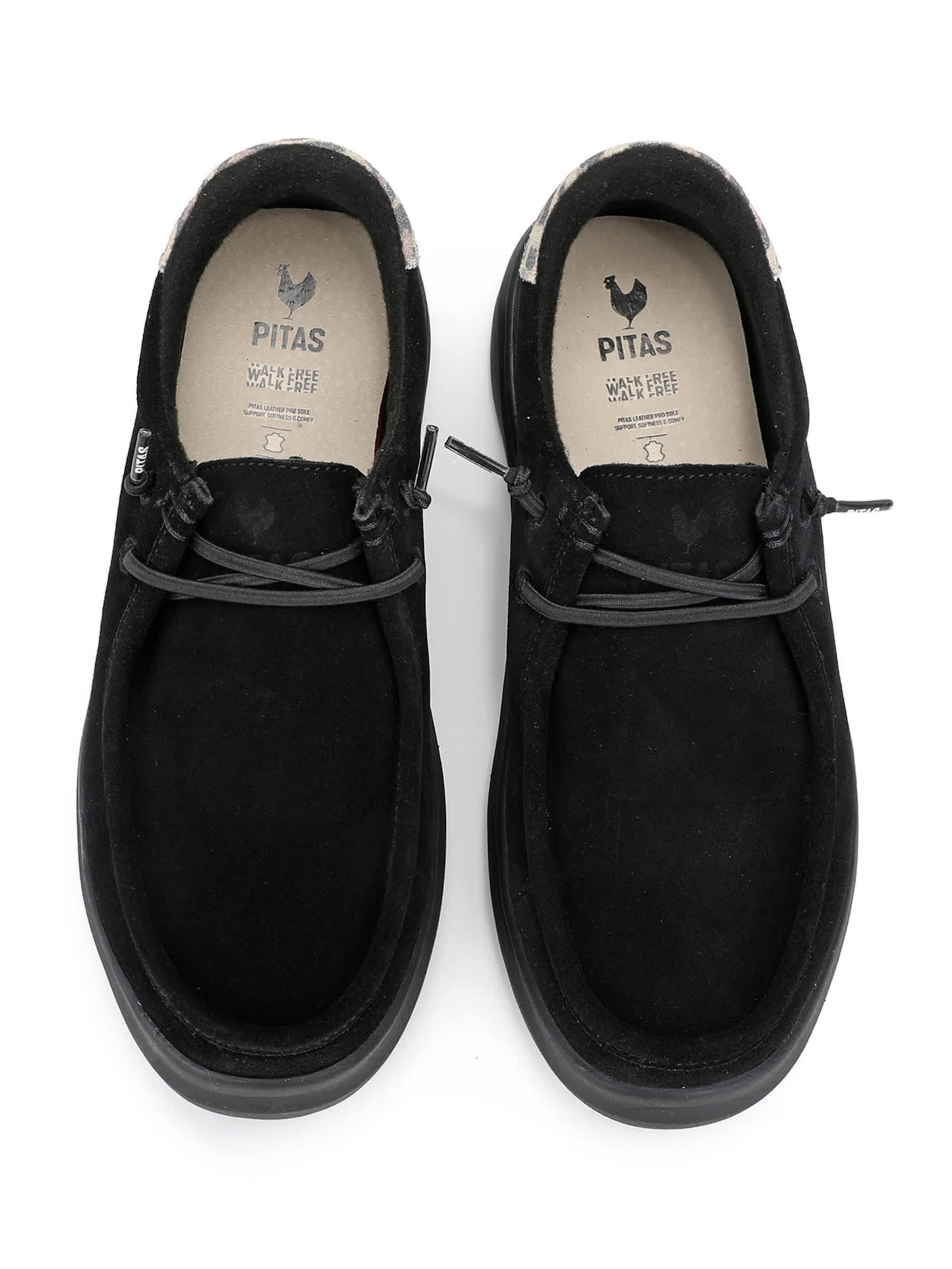 Walk In Pitas Moccasin 'Lyon' in Black: top