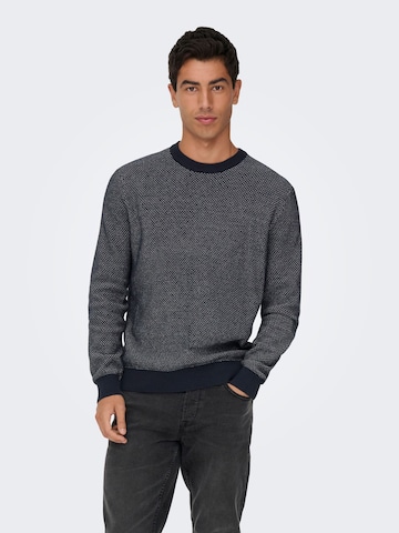Only & Sons Pullover 'MORGAN ' i blå: forside