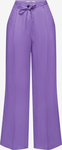 Pantalon à plis ESPRIT en violet : devant
