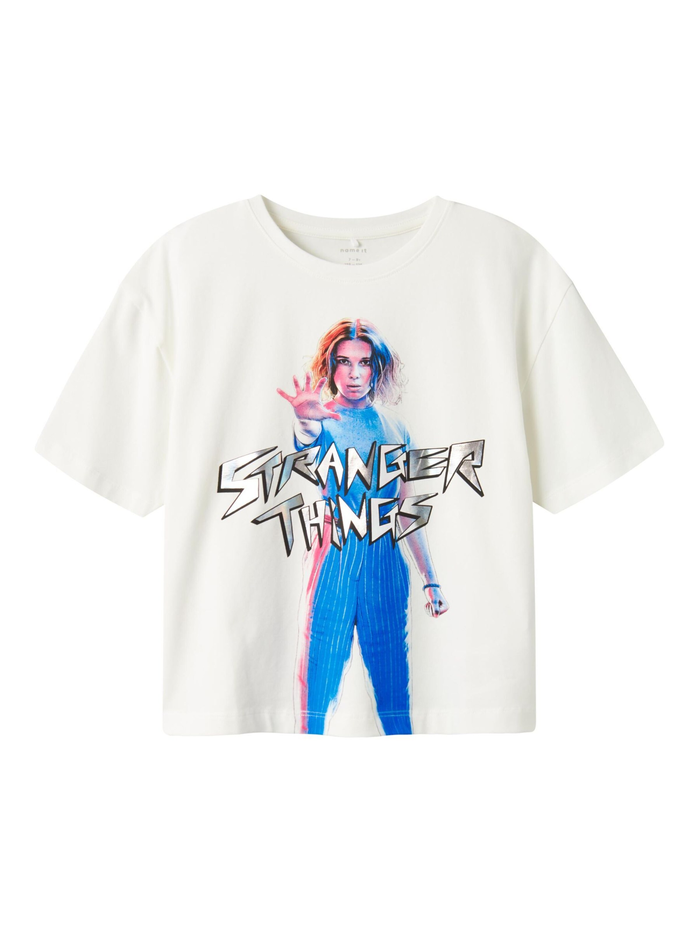 NAME IT Shirt 'Stranger Things' in White: front