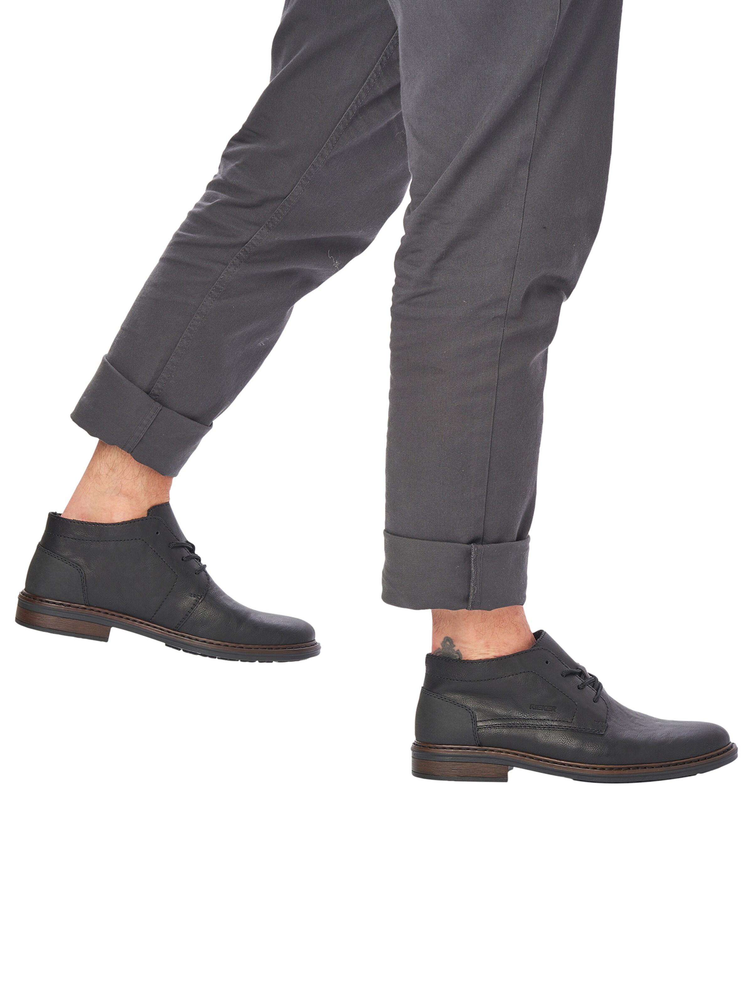 Rieker Fűzős csizma - fekete