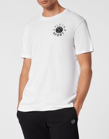 T-Shirt Plein Sport en blanc : devant