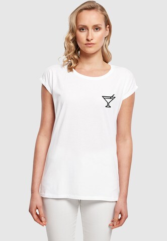 T-shirt 'Summer - Cocktail' Merchcode en blanc : devant