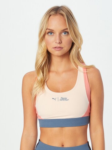 PUMA Bustier Sport bh in Roze: voorkant