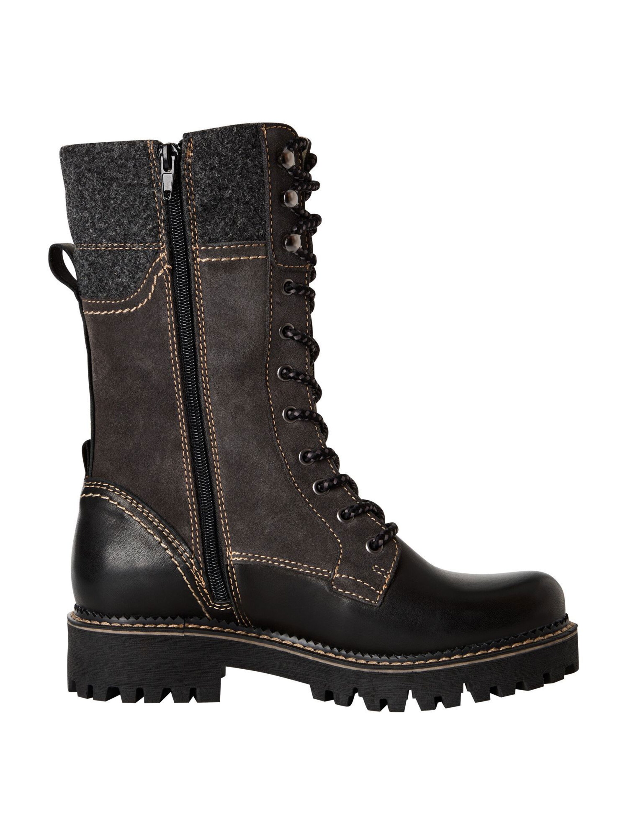 Tamaris - Bota com atacadores em castanho