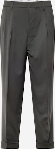 Studio Seidensticker Pleat-Front Pants in Grey: front