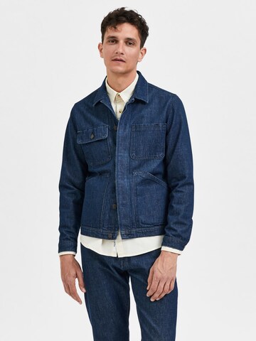 SELECTED HOMME Between-season jacket 'Will' in Blue: front