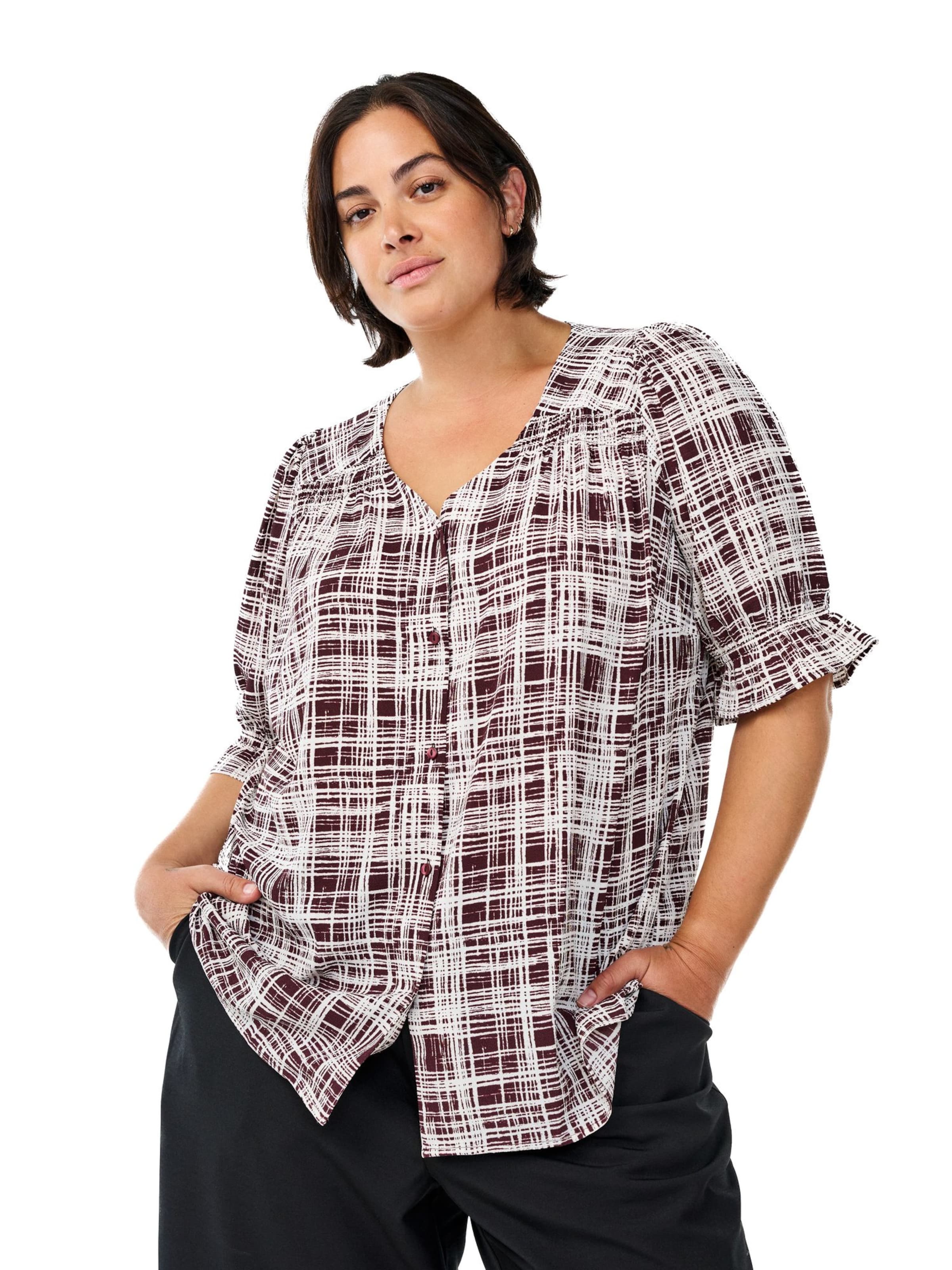 Zizzi Bluse 'Vanni' in Rot: Vorderseite