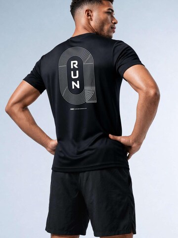 Neverless Performance Shirt 'RUN' in Black