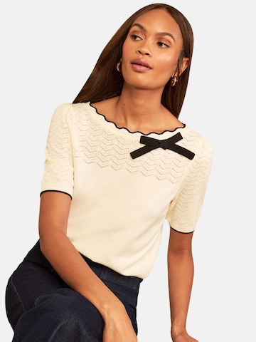 love & roses - Jersey en blanco: frente