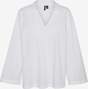 Camicia da donna di Vero Moda Curve in bianco: frontale