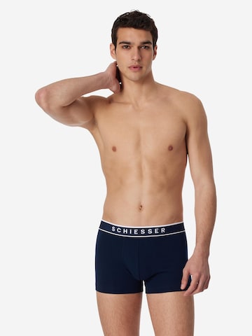 SCHIESSER Boxershorts '95/5 Organic Cotton' in Blauw