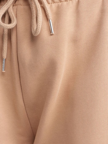 Dilvin Wide leg Workout Pants in Beige