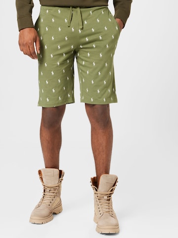 Pantalon de pyjama Polo Ralph Lauren en vert : devant
