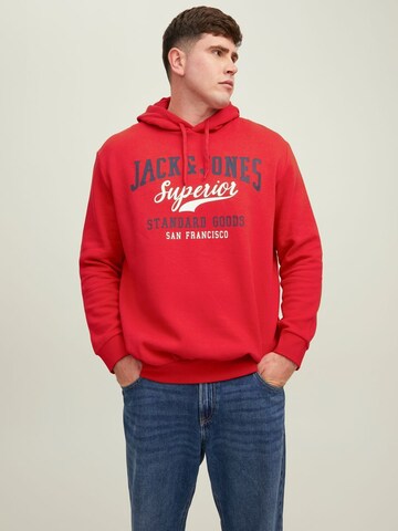 Sweat-shirt Jack & Jones Plus en rouge : devant