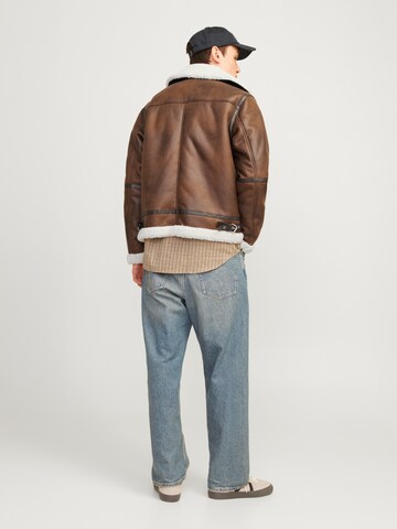 JACK & JONES Between-Season Jacket 'JORCOLE' in Brown