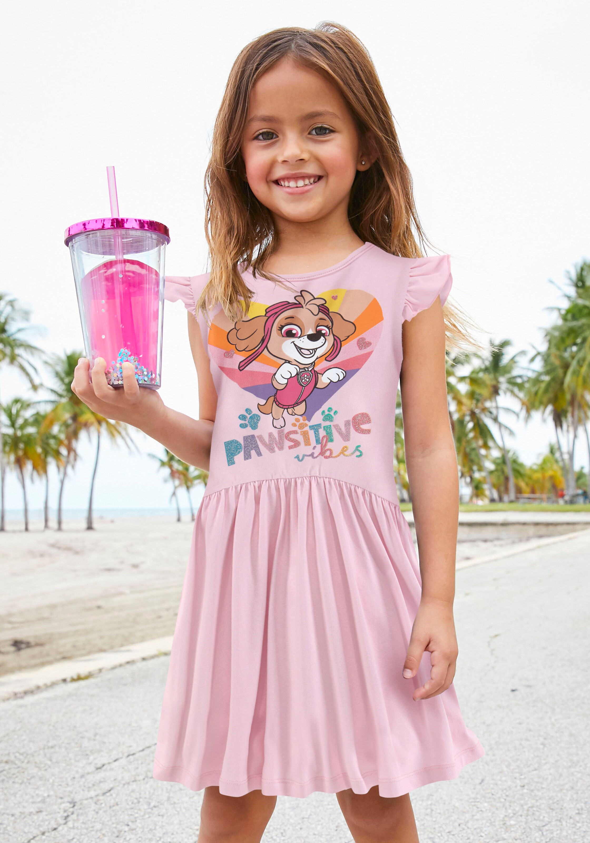 PAW Patrol Jerseykleid in Pink: Vorderseite