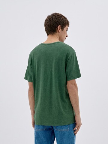 Thinking MU Shirt 'HEMP TEE DILL' in Green