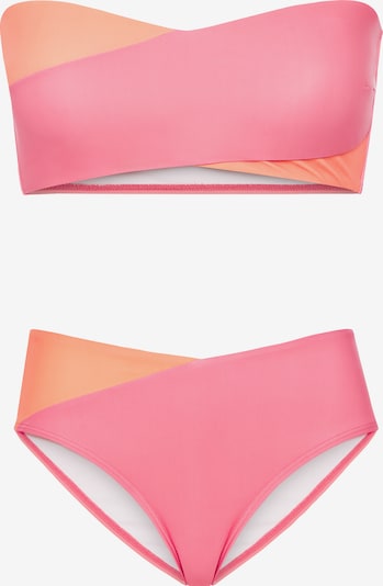 Costum de baie două piese pe XXS-XS/A/B LSCN by LASCANA pe portocaliu piersică / roz deschis, Vizualizare produs