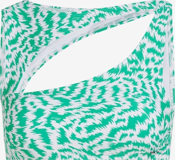 Karl Lagerfeld - Soutien Bustier Top de biquíni em verde: frente