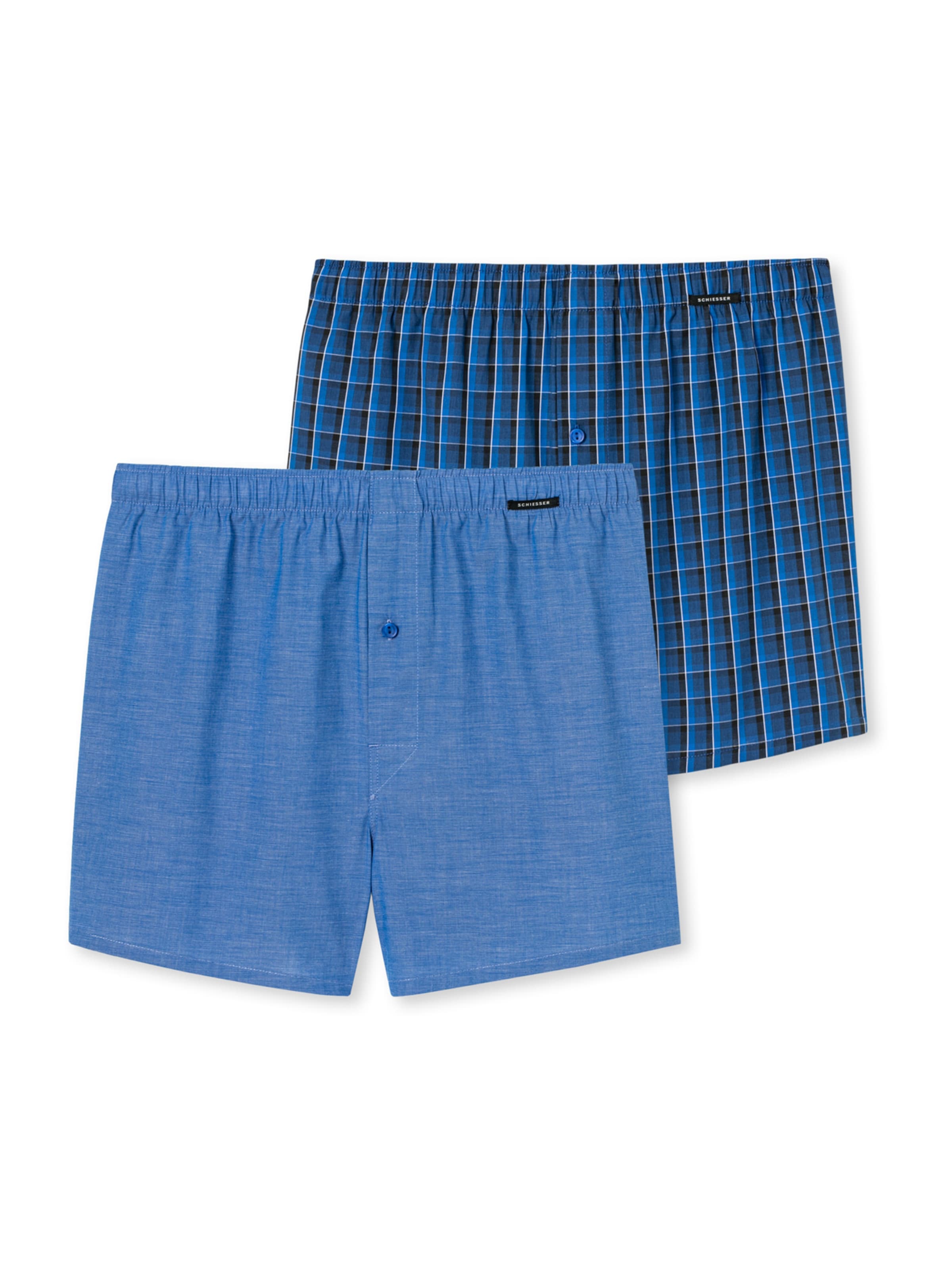 Boxers SCHIESSER en bleu : devant