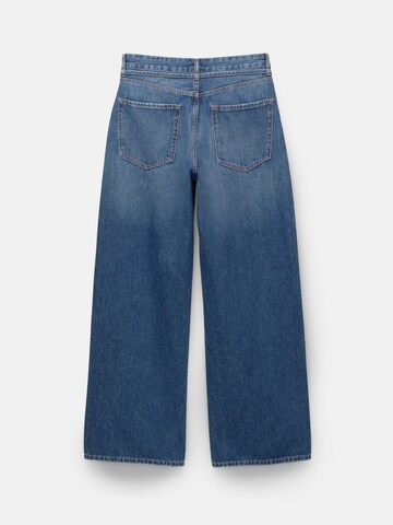 Pull&Bear Wide Leg Jeans in Blau