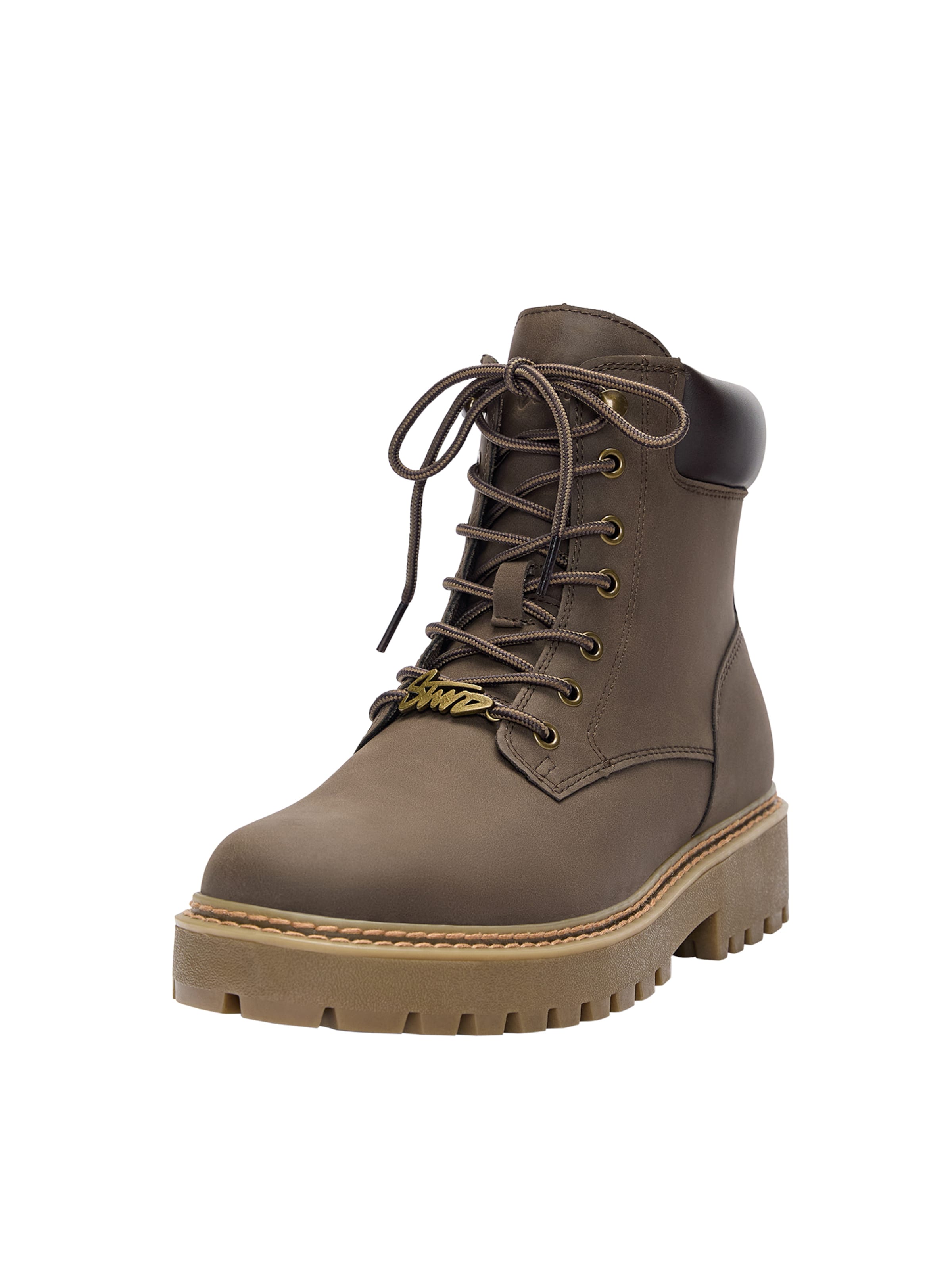 Pull&Bear Lace-up boots 'STWD' in Brown, Item view