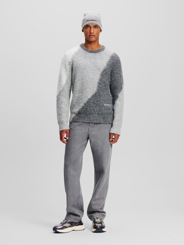 Karl Lagerfeld - Jersey ' Intarsia' en gris