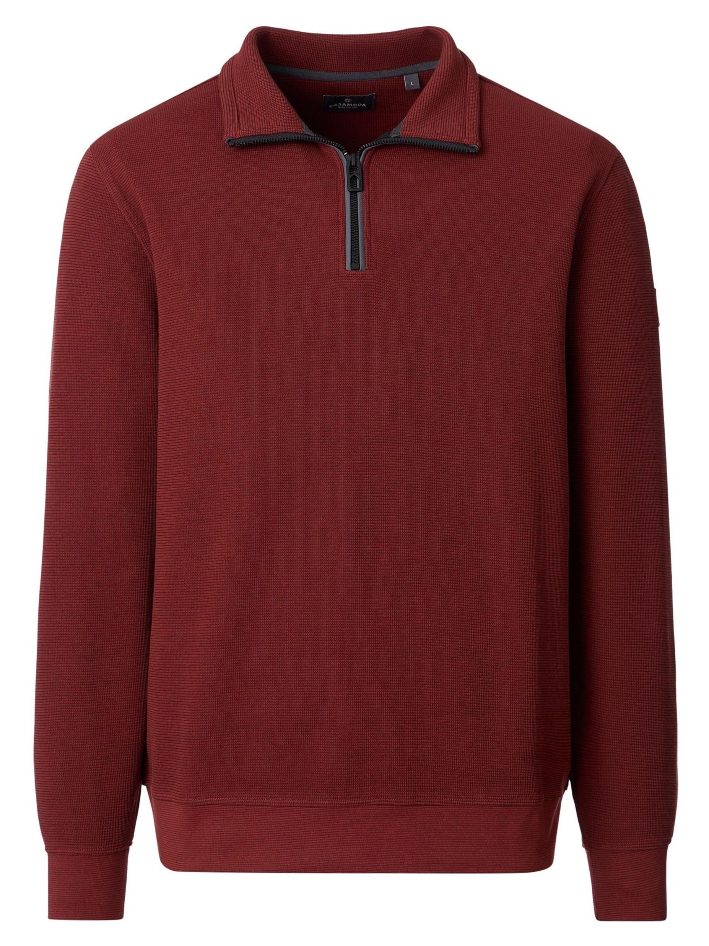 CASAMODA Sweatshirt 'Basic' in Rood: voorkant