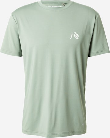 QUIKSILVER - Camiseta funcional 'LAP TIME' en verde: frente