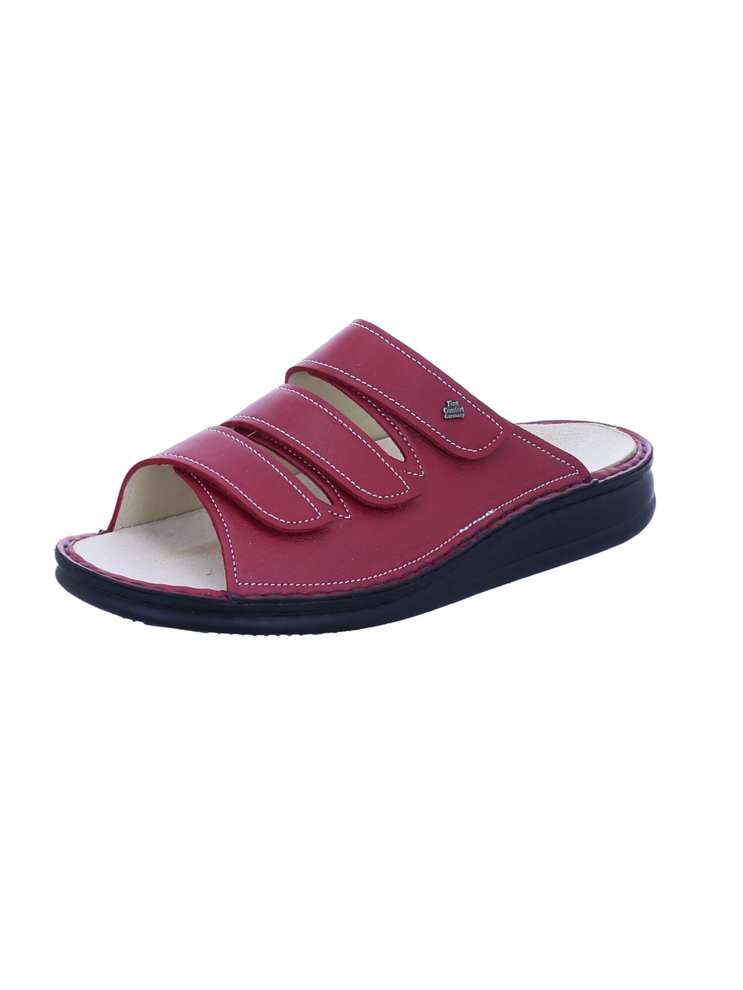 Finn Comfort Pantoletten 'Korfu' in Rot: Vorderseite