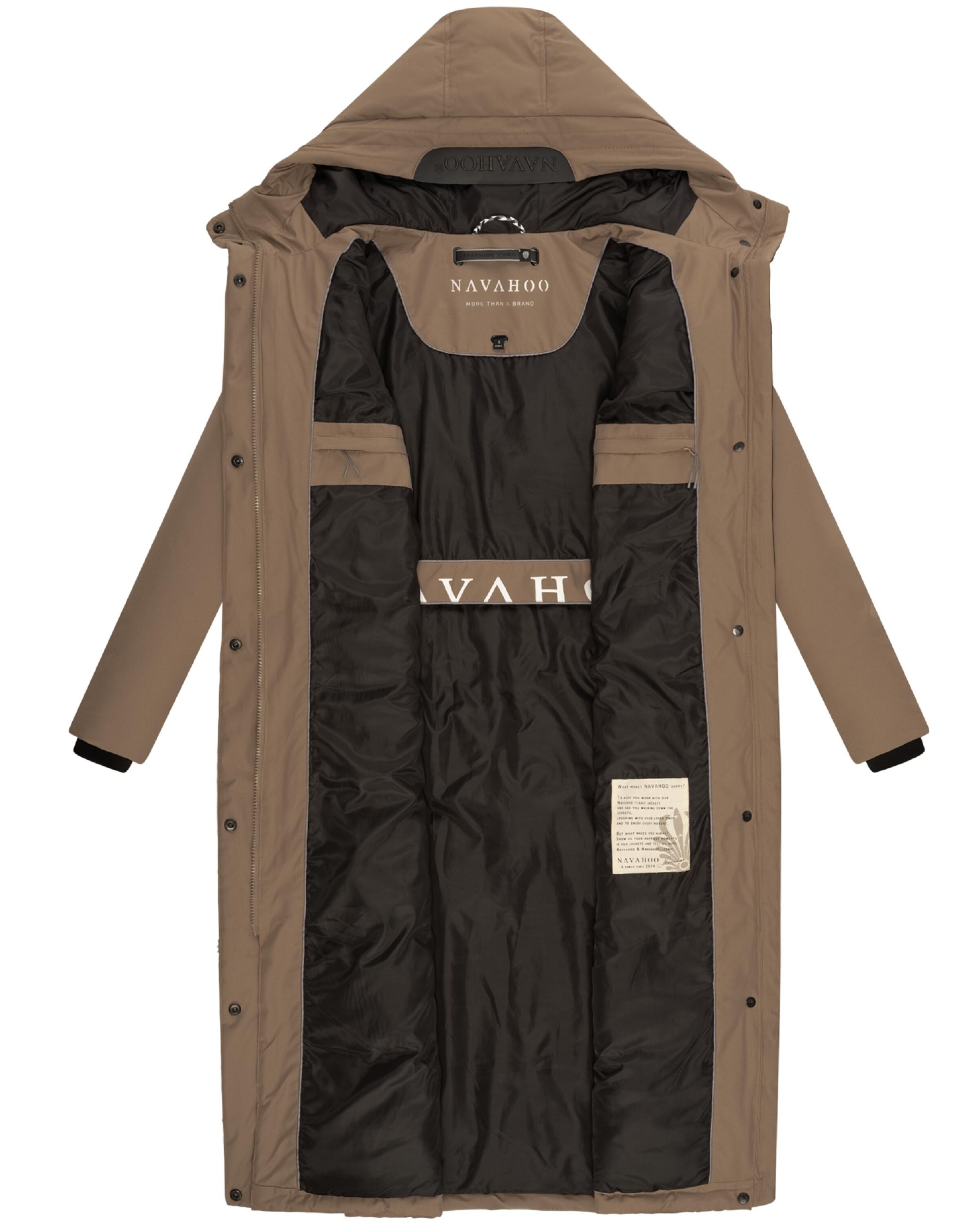 NAVAHOO Mantel 'Wolkenfrost XIV' in Beige