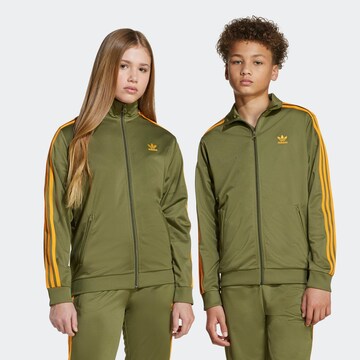 ADIDAS ORIGINALS Zip-Up Hoodie 'Adicolor Firebird' in Green: front