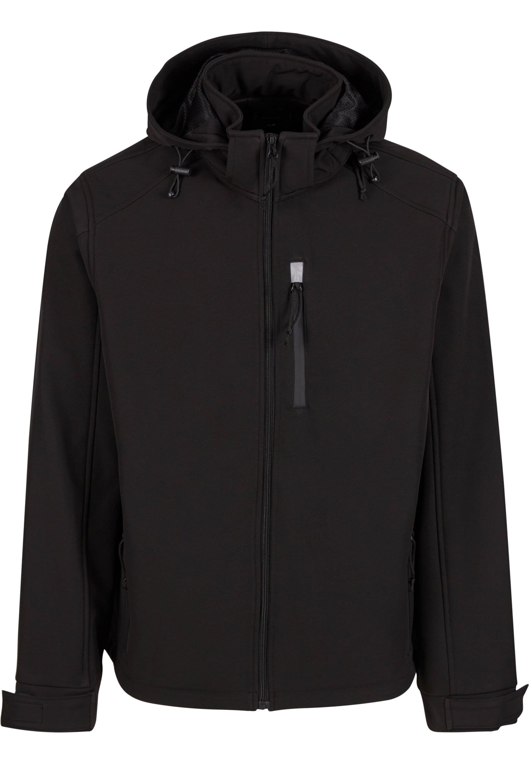 Brandit Between-season jacket in Black: front