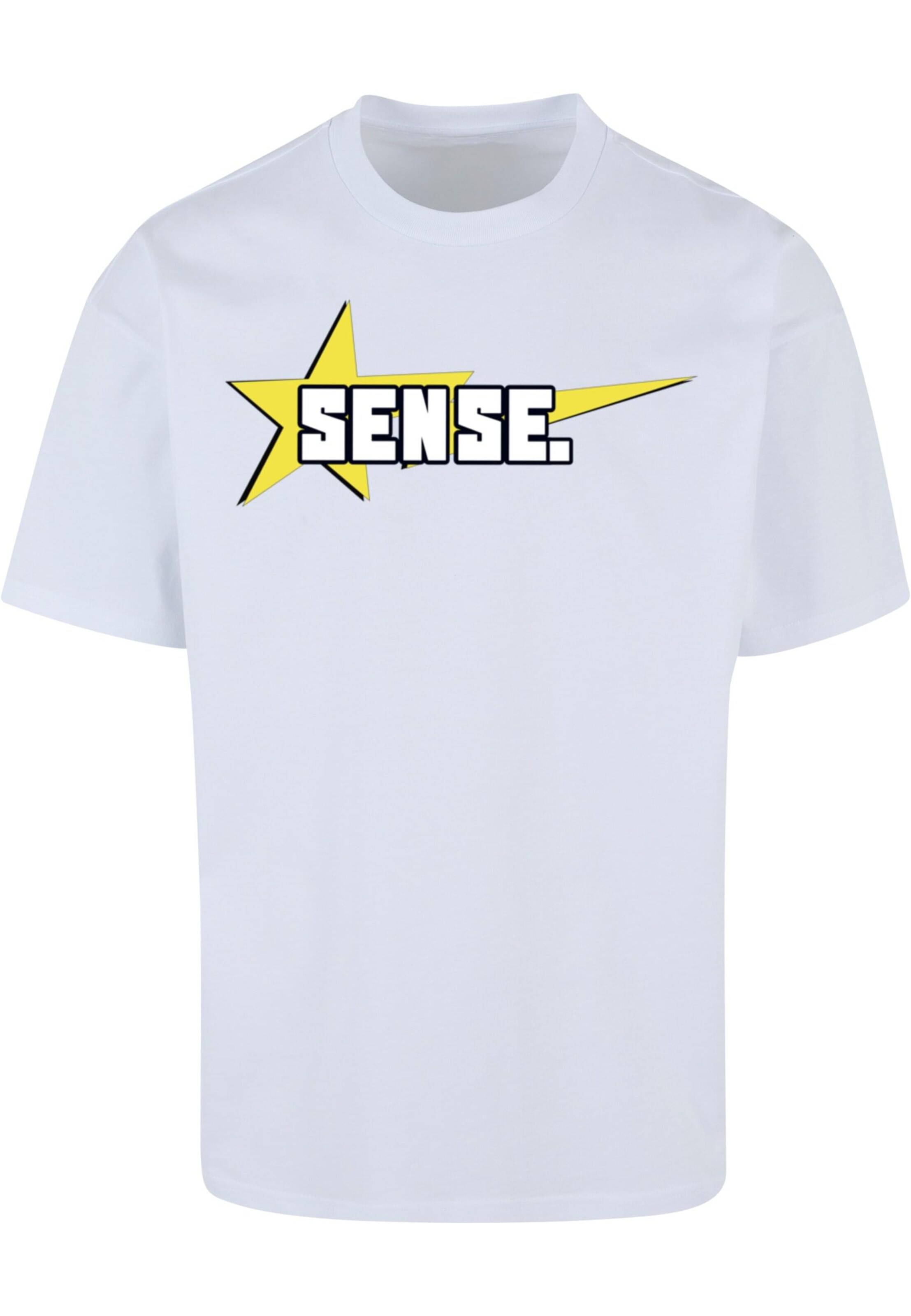 9N1M SENSE T-Shirt 'Star' in Weiß: Vorderseite