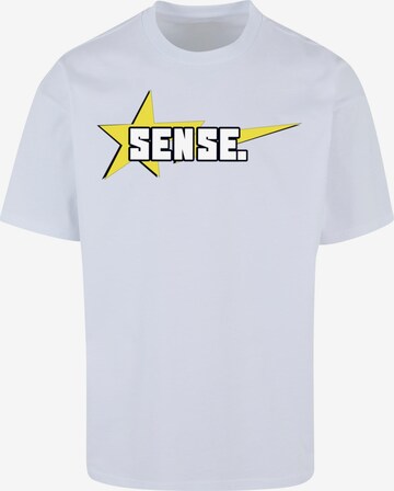 9N1M SENSE Shirt 'Star' in Wit: voorkant