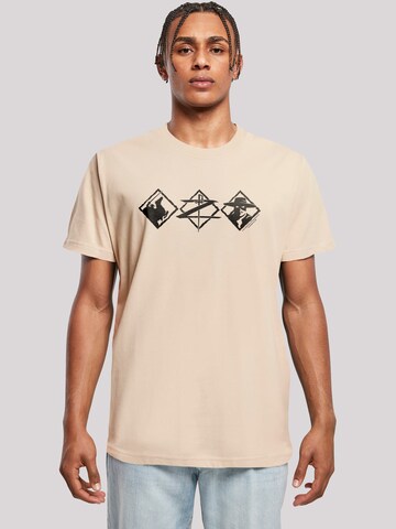 T-Shirt 'Zorro' F4NT4STIC en beige : devant